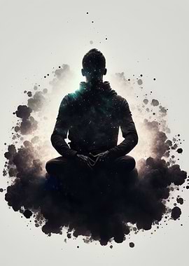 Lotus Meditation in Nebula