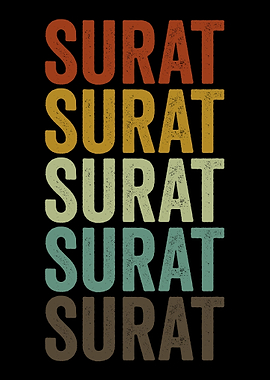 Surat India Retro Vintage