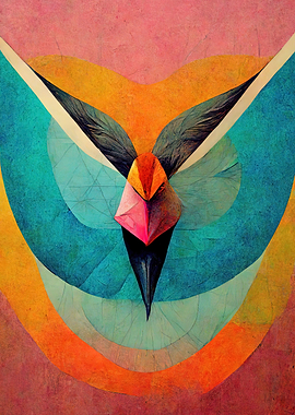 Abstract hummingbird