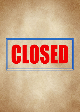 closed Sign vintage