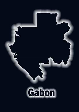 Gabon map glow