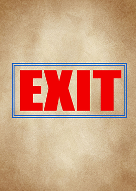 exit sign vintage