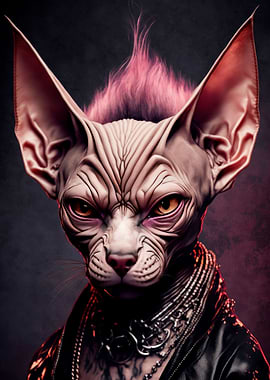 Glam Rock Sphynx Cat