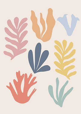 Abstract Seagrass Pastel 1