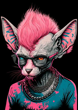 Heterochromia Sphynx Cat