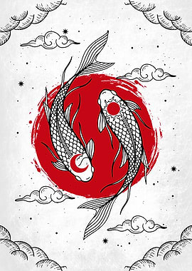 Koi Fish Yin Yang