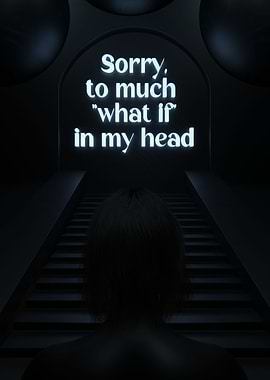 To Much Black 3D Quote