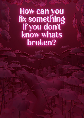 Fix Something Red 3D Quote