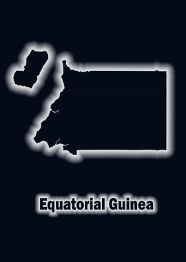 Equatorial Guinea map glow