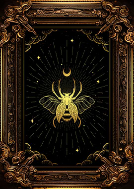 Tarot the moon scarab