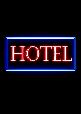 hotel neon sign