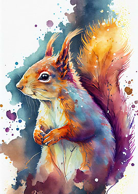 Squirrel Watercolor