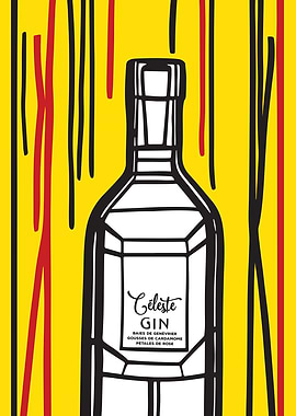 Gin Advertising Drawing