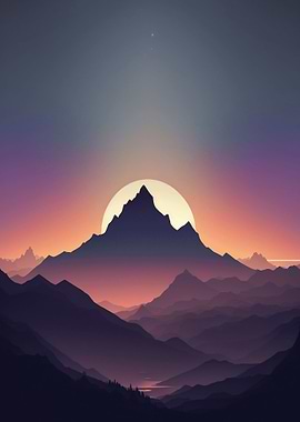 Mountain Sunrise Minimal
