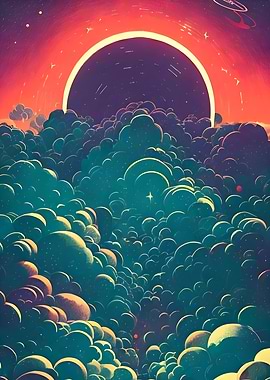 Retro Sunset Fantasy