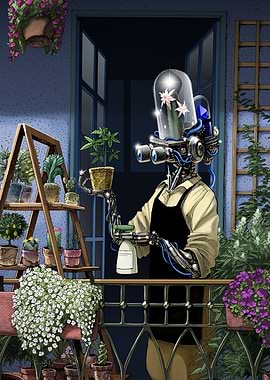GARDENER ROBOT IN THE BALC