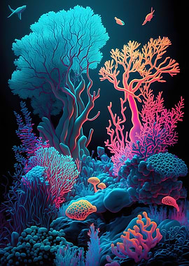 Neon Coral Reef