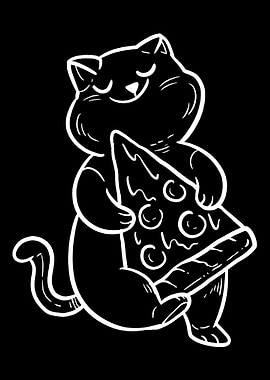 Cat and Pizza Pet Lover Gi