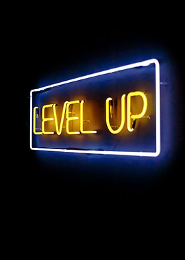 Level Up Neon Light Art