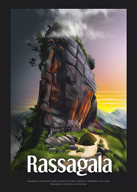 Rassagala Sri lanka Poster