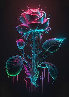 Neon Rose