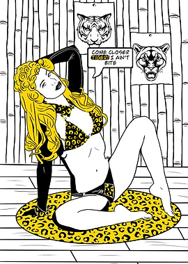 Sexy Comic girl in zoo
