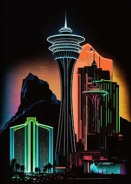 Neon Skyline Las Vegas