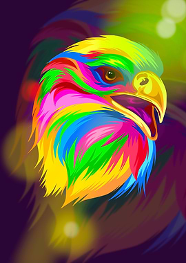 pop art of eagle