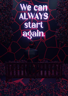 Start Again Dark Purple 3D