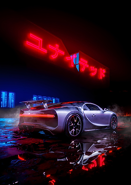 Bugatti Neon lights