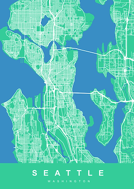 Map SEATTLE WASHINGTON