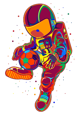 Astronaut soccer player