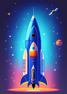 Rocket in space Sky