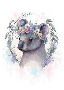 Watercolor Koala Painting