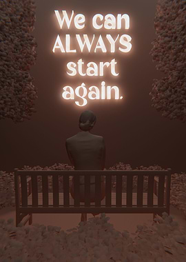 Start Again Brown 3D Quote