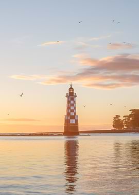 Checkerboard lighthouse