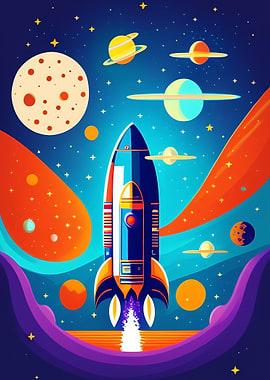 Planet Rocket To Space