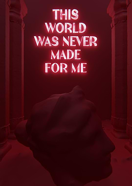 This World Red 3D Quote