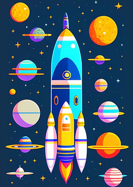 Planet Rocket To Space