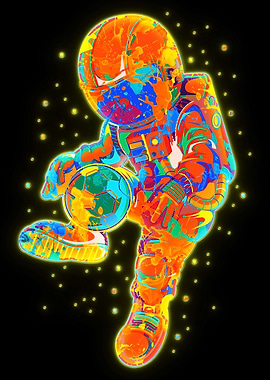 Astronaut soccer player
