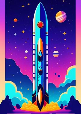 Rocket in space Sky