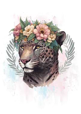 Flower Jaguar Painting