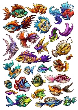 Magic Colouful fish soup