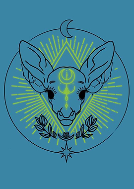 Boho Neon Deer