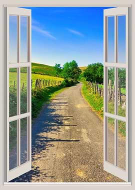 Window view open road