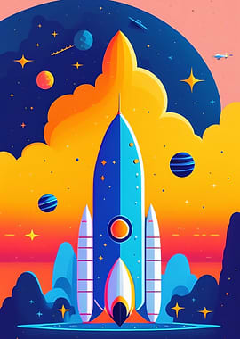 Rocket in space