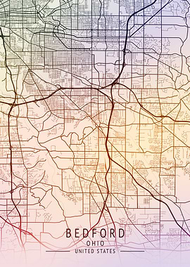 Bedford Ohio USA City Map