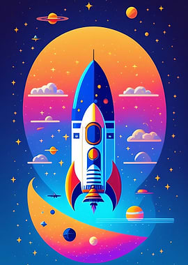 Rocket in space