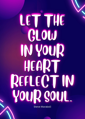 inspirational quote glow