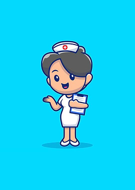 Cute Nurse With Clip Board